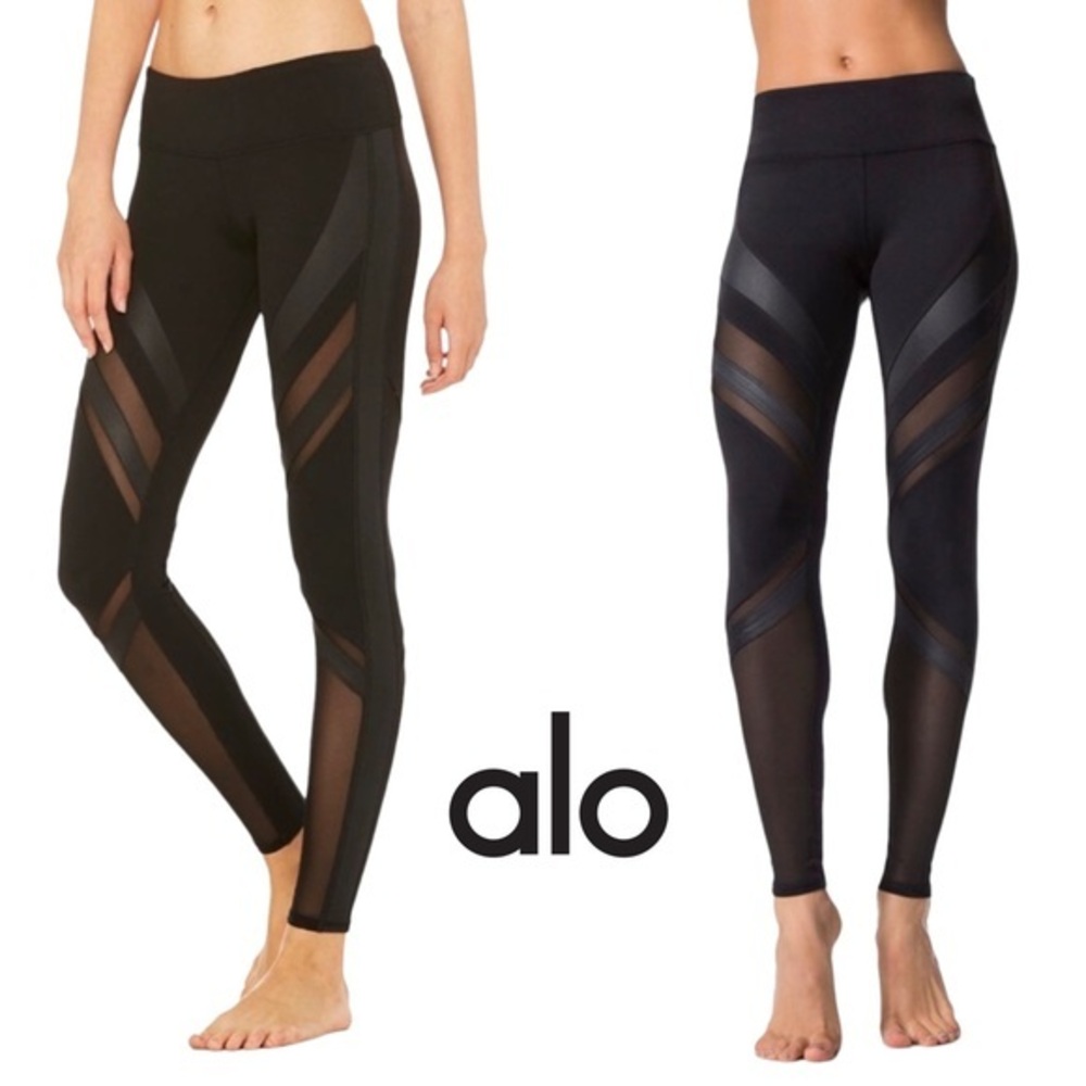 Alo Yoga Epic Hi-Rise Leggings Mesh Black